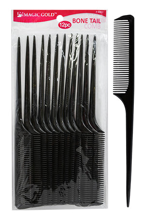 MAGIC GOLD Bone Tail Comb Plastic - Assorted Colors